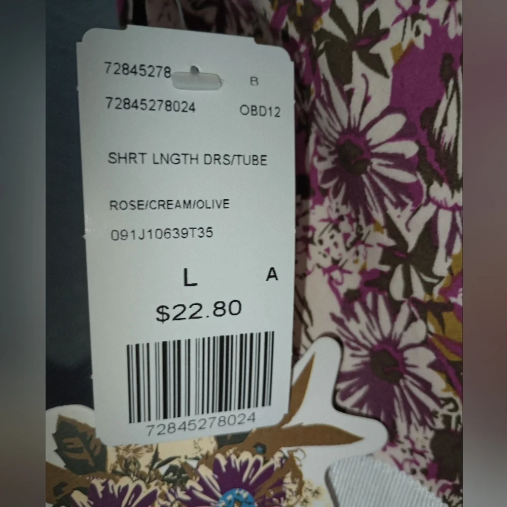 New Floral Tube Top Dress - Picture 6 of 10